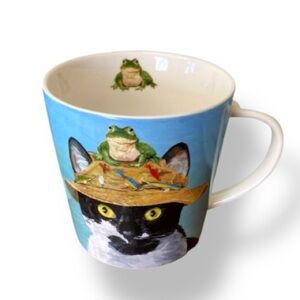 Vintage Benny Cat Mug Frog Mug Paperproducts Design Two Can Art Christmas Gift